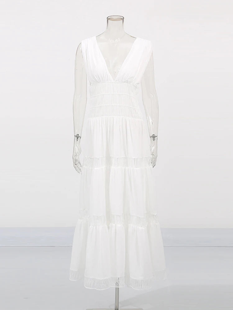White Midi Dress | Zalia Atelier