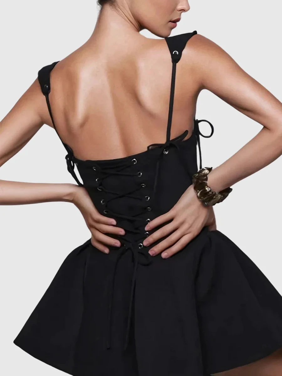 Corset Back Mini Dress