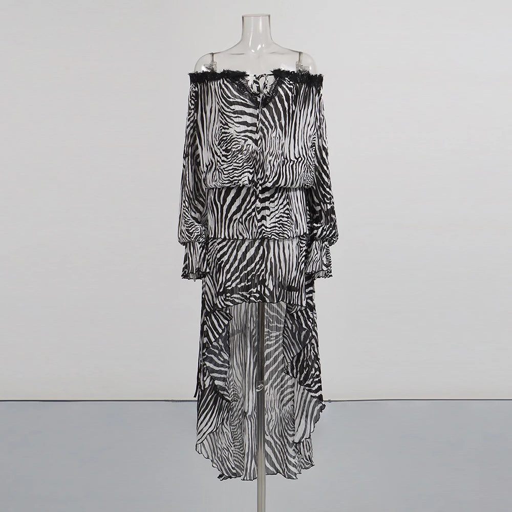 Zalia Atelier | Stripe Two Piece Set Top and Skirt