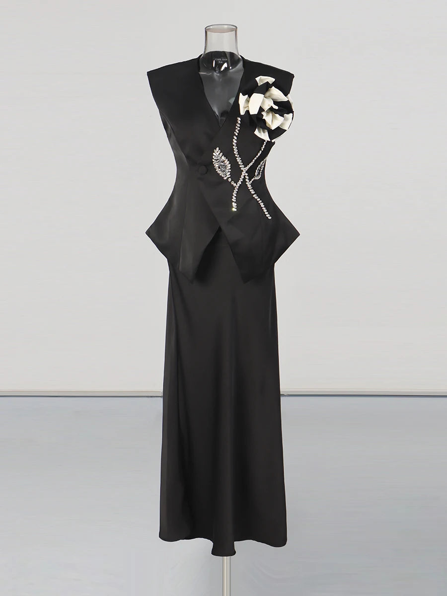 Zalia Atelier | Vest and Skirt Set | Front