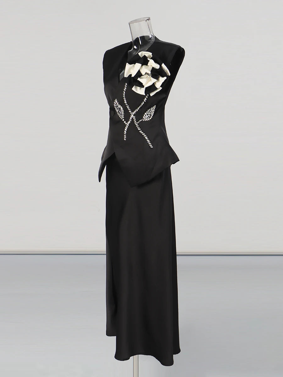 Zalia Atelier | Vest and Skirt Set | Side
