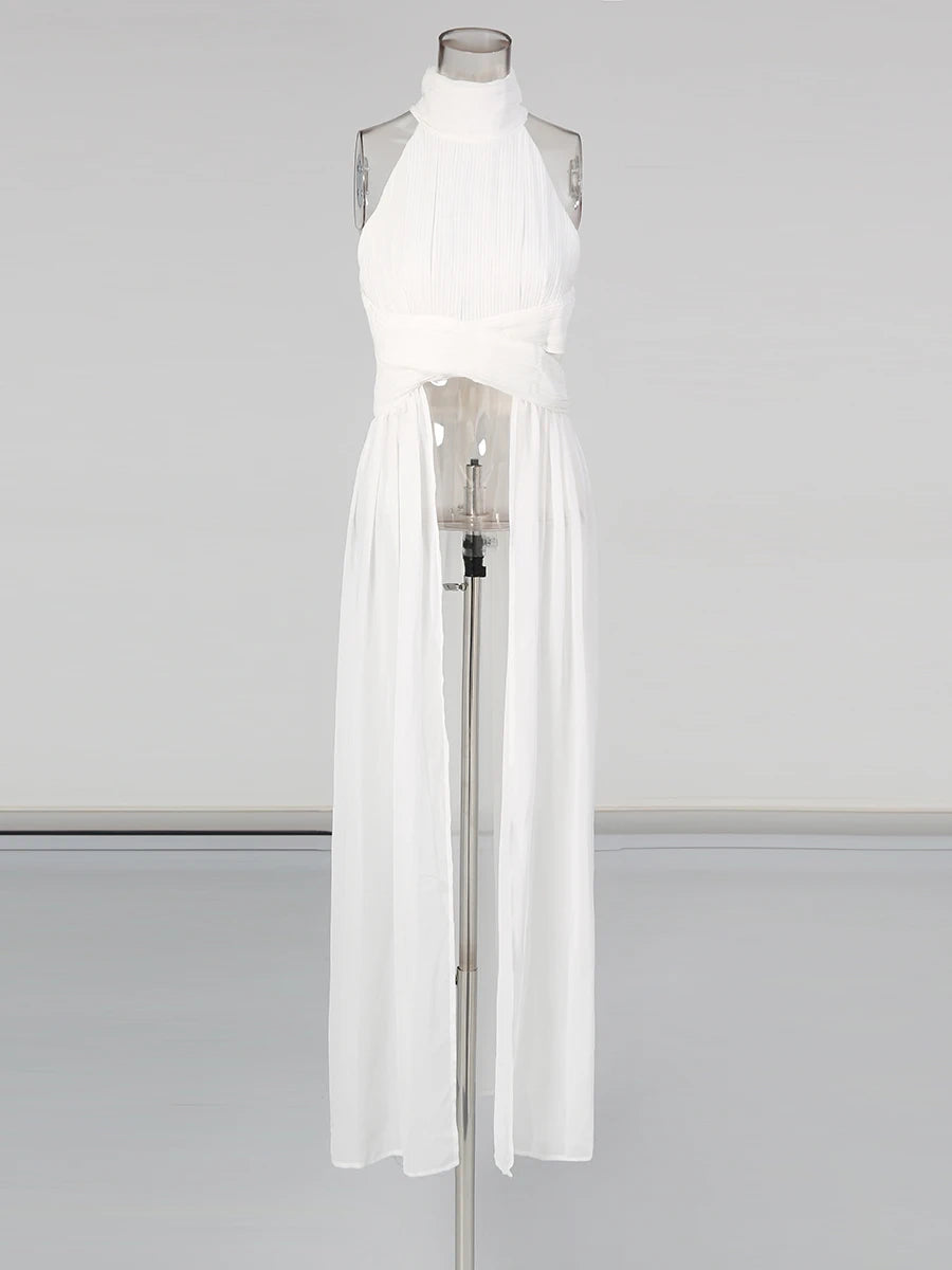 White Halter Top | Zalia Atelier
