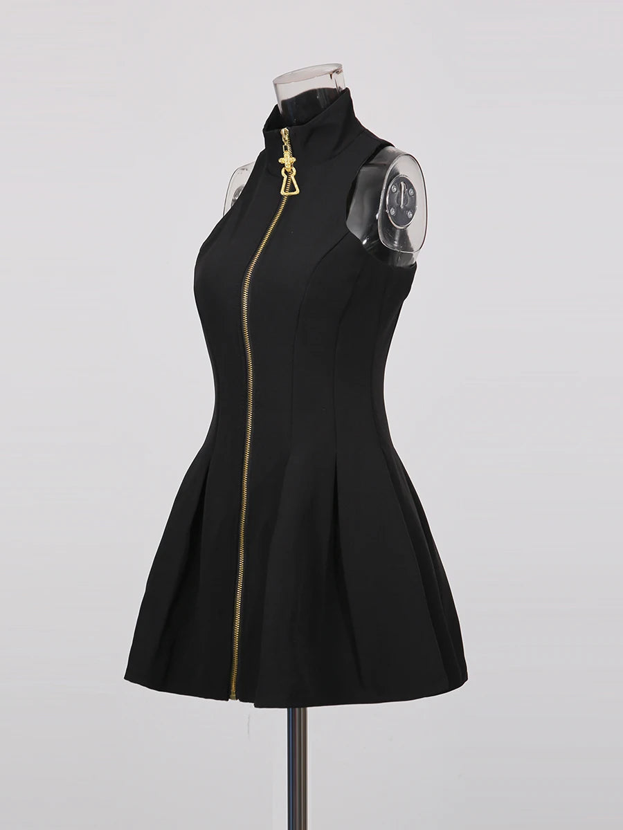 Zalia Atelier | Zipper Applique Mini Dress