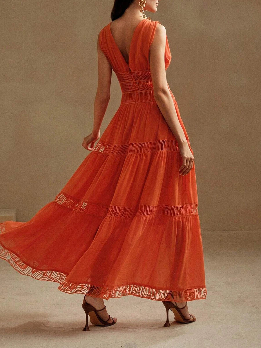 Deep V Neck Dress