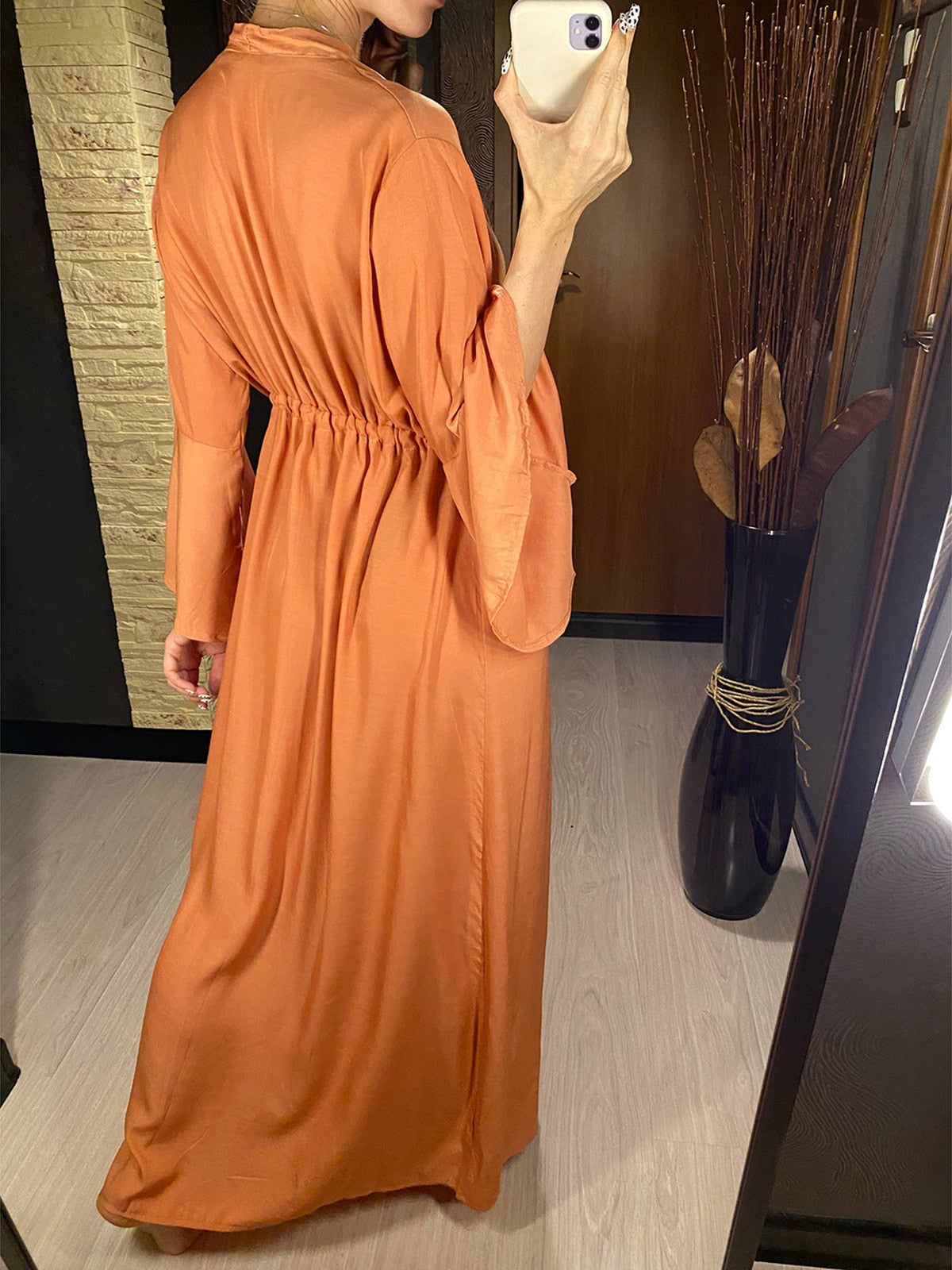 Orange beach tunic dress